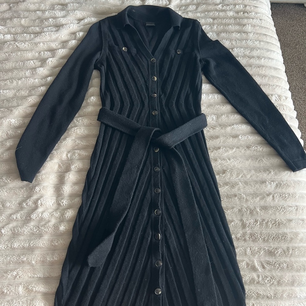 Wolford Black Long Sleeve Buttoned Dress